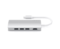 Satechi Aluminium Adapter V2 (USB-C, 3xUSB-A, 4K HDMI, mSD) (silver) - 1144468 - zdjęcie 3